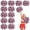 Black+Pink, variant on 12 Pcs Cheerleading Pom Poms,14.57inch with Handle Style Cheerleading Handheld Squad Pompoms for Sports Team Cheer Spirit
