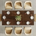 thumbnail image 6 of Finmind 70-Inch Farmhouse Wooden Kitchen Table, Rectangular Dining Table for 6-8 People with Large Tabletop - Walnut Brown, 6 of 7