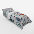 thumbnail image 3 of Ambesonne Ethnic Bedding Set 4 Pcs, Colorful Swirls Birds Motif, Queen, White and Multicolor, 3 of 3