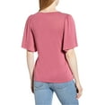 thumbnail image 2 of Lucky Brand Womens Sand Wash Wrap Blouse, Pink, X-Small, 2 of 4