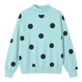 thumbnail image 6 of Womens Polka Dot Sweatshirts Neck Long Sleeve Pullover Tops Oversized Drop Shoulder Loose Fit Soft Cute Graphic Print Y2K Casual Fall Fashion Outfits, 6 of 7