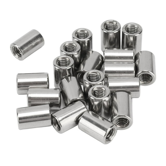 Écrou de Raccord Rond, 20 Pcs Écrou de Raccord Connecteur Rond Tige d'Écrou Meilleur de Sa Catégorie