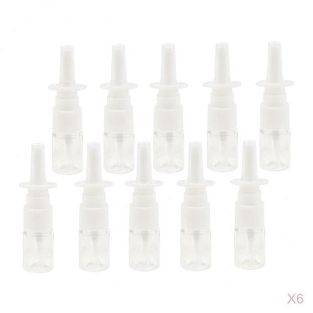Contenedor de Agua de Bomba de Botellas de Spray Nasal Recargables Vacías de 60 Piezas de 5 Ml