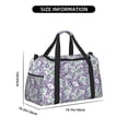 thumbnail image 3 of Fotbe Lavender Flowers Bolsa de Viaje con Estampado, Bolsa de Fin de Semana para Mujer con Compartimento para Zapatos, Bolsa de Gimnasio con Bolsillo Húmedo, 3 of 7