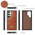thumbnail image 4 of Decase Wallet Case for Samsung Galaxy S23 Ultra with Hand Strap & 13 Card Slots Magnetic Detachable 2-in-1 Zipper Folio Leather Stand Cover Multifunctional Handbag Case for Samsung S23 Ultra,Brown, 4 of 12