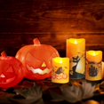 thumbnail image 5 of Halloween Flickering Flameless Candles with Remote and Timer, LED Real Wax Battery Operated Candles, Halloween Decorations Indoor(3" × 4" 5" 6", Set of 3), 5 of 10