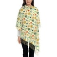 thumbnail image 3 of Lsque Summer and sea Pattern Women's Traditional Scarf Wrap Tassel Shawl Fringes Neck Head Shawl Retro Scarf, 3 of 8