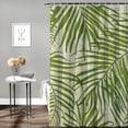 thumbnail image 2 of GOSMITH Palm Leaf Tropical Plants Shower Curtain for Bathroom Decoration White, 2 of 7