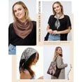 thumbnail image 3 of AWAYTR 27.5 Inches Silk Feeling Square Head Scarf - 4 Pcs Satin Square Head Scarves for Women Hair Bandanas Head Kerchief, 3 of 9
