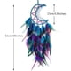 thumbnail image 2 of Atrapasueños Luna Atrapasueños para dormitorio Atrapasueños de plumas morado y azul para niños, niñas, adultos, atrapasueños, adornos para colgar en la pared del dormitorio, regalos de bendición, 2 of 5