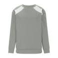 thumbnail image 4 of Penkiiy Chandails en Molleton pour Femmes Col Rond Manches Longues Coupe Ample Mode 2024 L Gris, 4 of 7