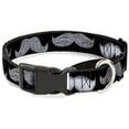 thumbnail image 1 of Buckle-Down MGC-W31369-L Mustaches Black Sketch Martingale Dog Collar, 1 of 1