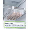thumbnail image 2 of Skywin Refrigerator Egg Drawer - 3 Pack Snap-on Egg Holder for Refrigerator Organizes and Protects Eggs - Adjustable and Space Saving Egg Storage Container For Refrigerator, 2 of 9