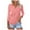Watermelon Red, variant on Puliio Womens Polo Shirts 3/4 Sleeve V-Neck Solid Color Work Shirts Dressy Casual Blouses Tunic Tops