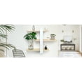 thumbnail image 5 of Gronda White Floating Shelves for Wall Mounted, 3 Tier Pine Wood shelf for Living Room Bathroom Bedroom Display Modern 20in., 5 of 11