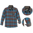 thumbnail image 5 of Gioberti Boy's Single Pocket Flannel Shirt with Corduroy Contrast, 5 of 6