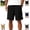 Black, variant on Ice Silk Shorts Men Summer Casual Big and Tall Shorts Sport Knee Length Short Pants Elastic Waist Wide Leg Bottoms (Black, XS)