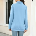 thumbnail image 3 of Vedolay Womens Hoodies Zip Up Women's 2023 Sweatshirts Long Sleeve Tunic Tops Crew Neck Soft Pullover With Side Zipper Shirt,Blue XL, 3 of 4