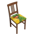 thumbnail image 1 of KLL T-Rex Playing Football Pattern Seat Covers for Dining Room Chairs,Washable Chair Seat Chair Covers Seat Protector-Two Pieces, 1 of 7
