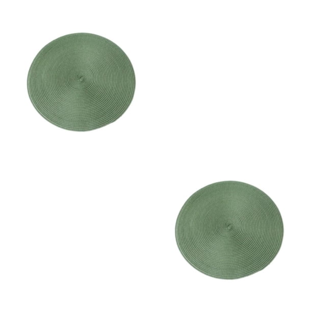 Wosthever Tapetes de inodoros, amplia aplicación, resistentes y duraderos, modernos, simples, ligeros, redondos, color verde verde 2Conjunto