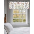 thumbnail image 3 of Spring Bunny Easter Valances for Windows, Rod Pocket Kitchen Valance Curtains - Soft & Washable Small Window Treatment for Living Room,&nbsp;Bathroom, Butterfly Flower Watercolor, 54x18inch, 3 of 9