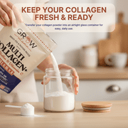 Grow Vitamin Collagen Powder with Biotin & Vitamin C for Hair, Skin, Nails & Joints | Grass-Fed, Unflavored, 41 Servings