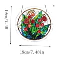thumbnail image 2 of Yardvibe Acrylic Puzzles Suncatcher Window Hanging, 7.48" Flowers Sun Catcher Stained Glass Garden Decoration for Adults Women Men Mom Birthday Gift Home Decor (Rose & Lily of the Valley), 2 of 6
