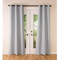 thumbnail image 2 of Plow & Hearth Thermalogic Insulated Ticking Stripe Grommet Top Curtain Pair, 84"L Double-Width Pine, 2 of 2