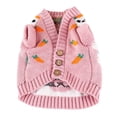 thumbnail image 2 of Pet Coat Cartoon Rabbit Carrot Pattern Dress-up Adorable Knitted Pet Dogs Cats Sweater Clothes for Casual, 2 of 8