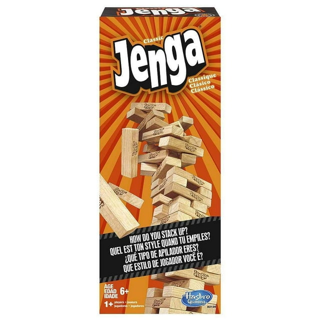 Juego de construcción de torres Jenga con 54 bloques de madera