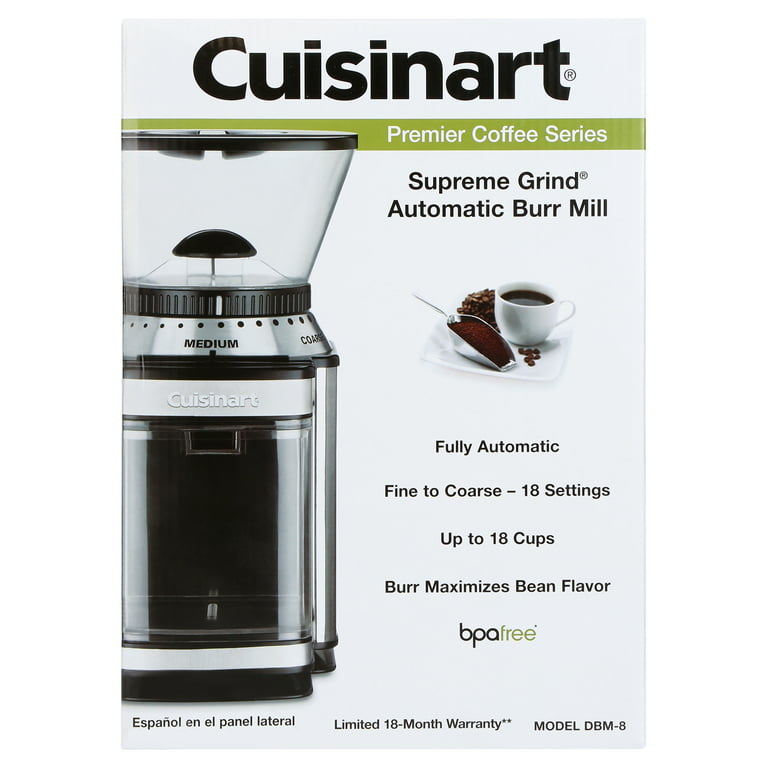 Cuisinart DBM-8 Supreme Grind Automatic Burr Mill Coffee Grinder Stainless  Works