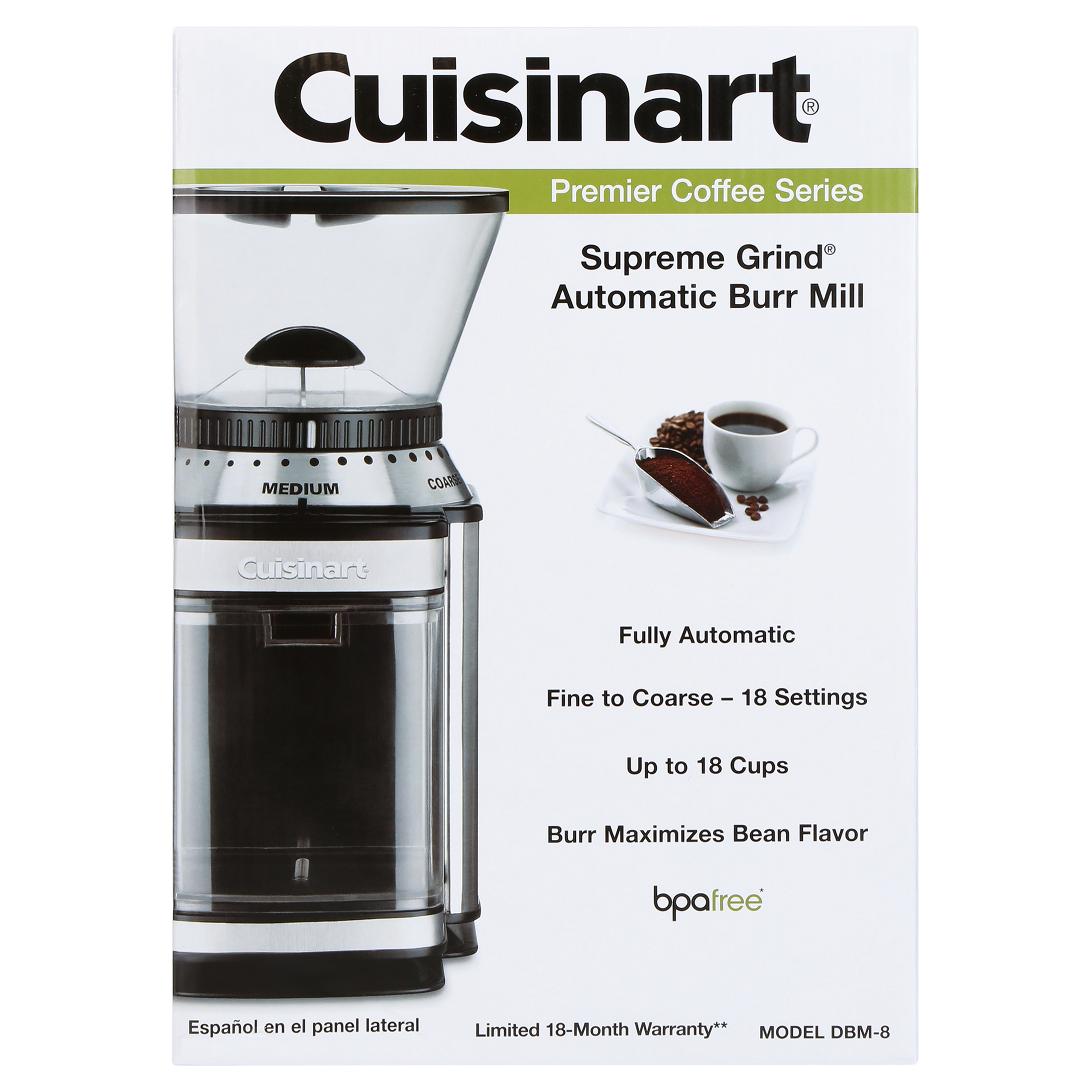 Cuisinart Supreme Grind™ 18 Cup Stainless Steel Burr Coffee Grinder - image 5 of 10