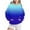 Blue, variant on Kaemgyyd Women's Casual Hoodies Crewneck Lightweight Long Sleeve Sweatshirt Trendy Gradient Pullover Tops with Pockets