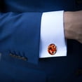 thumbnail image 3 of Basketball Elegant Men's Cufflink Set, for Formal Attire, Made of Stainless Steel, Ideal for Special Occasions, 3 of 6