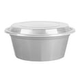 thumbnail image 6 of Restaurantware-Asporto 32 Ounce Round Take Out Containers, 100 Food Containers With Lids - Microwavable, Disposable, Silver Plastic To Go Boxes For Food, No BPA, For Take Out And Delivery, 6 of 11