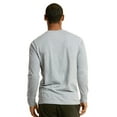 thumbnail image 2 of Men's Cotton Crew Neck Long Sleeve Henley Shirt/T Shirts, Heather Grey L, 1 Pack, 2 of 4