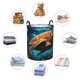 thumbnail image 4 of Fotbe Colorful Flower Sea Turtle Cesto de Ropa con Asas, Cesto Impermeable de Gran Capacidad, Bolsa de Lavado para Dormitorio, Cesto de Ropa con Ruedas y Asas-Small, 4 of 6