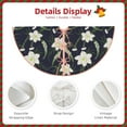 thumbnail image 3 of Sikiie Lilies Flowers Nativity Christmas Tree Skirt, Jesus Christian Winter Holiday Tree Mat Decoration(30-48IN)48", 3 of 6