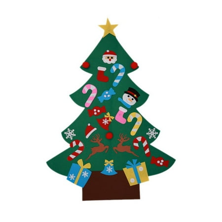 Kid DIY Felt Christmas Tree Xmas Ornaments Gift Wall Hanging