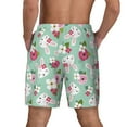 thumbnail image 4 of Uemuo Bunny And Rose Pattern Mens Swim Trunks Quick Dry Board Shorts with Mesh Lining, Stretch Beach Shorts Quick Dry No-Chafing Board Shorts-Small, 4 of 9