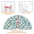 thumbnail image 4 of Rocae Gouache Flowers for Christmas Tree Skirt with Pom Pom Trim for Holiday Party for Holiday Home Decor Indoor Outdoor-36", 4 of 7