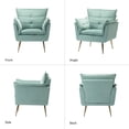 thumbnail image 5 of Tina's Home Classic Accent Chair Tufted Cushion Velvet Armchair Home Living Room Adult Sage, 5 of 7