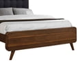 thumbnail image 4 of Platform Style Square Tufting Queen Bed with Rounded CornersBrown and Gray - Saltoro Sherpi, 4 of 5
