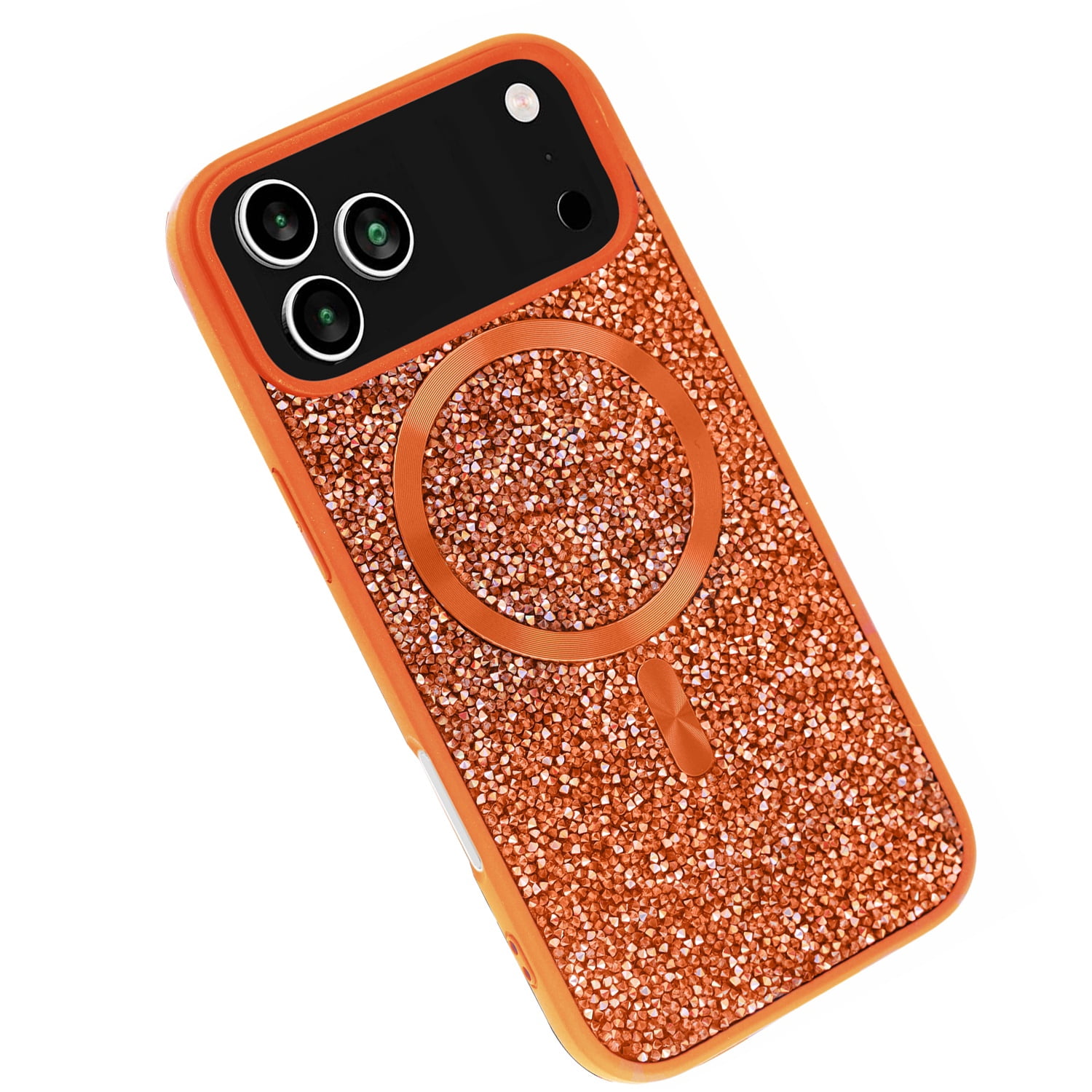 Thin Wireless Charging Bling Diamond Crystal Case for iPhone 17 Pro Max