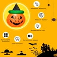 thumbnail image 6 of Patiojoy Halloween Decoration 4 Ft Blow-up Inflatable Pumpkin With Witch Hat LED Bulbs Yard, 6 of 10