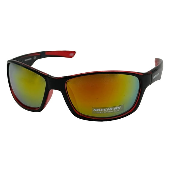Timberland Sunglass Mens Matte Black Red Rectangle Plastic TB7274. 1B