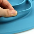 thumbnail image 3 of Bibiroo Silicone Baby/Toddler Divided Bowl, Suction Plate, Placemat, BPA-Free (Blue), 3 of 4