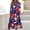 Red, variant on 250TH Anniversary Dress, Comfy Maxi Women Dress, Multi Color Design, 4Th of July Women Dress, Red White and Blue Dresses for Women, Patriotic Dresses for Indoor Outdoor Size: 2XL