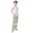thumbnail image 3 of FORMRS Boys Pajama Pants with Pockets Size 13-14Y Kids Lounge Sleep Bottoms, Retro Blue Rainbow, 3 of 8