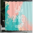 thumbnail image 4 of Ambesonne Saying Shower Curtain, Hello Summer Lettering, 69"Wx70"L, Multicolor, 4 of 5